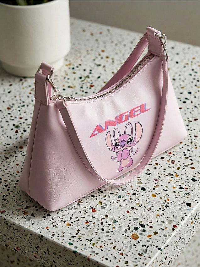 Sinsay - Mała torebka na ramię z łańcuszkiem Stitch - różowy