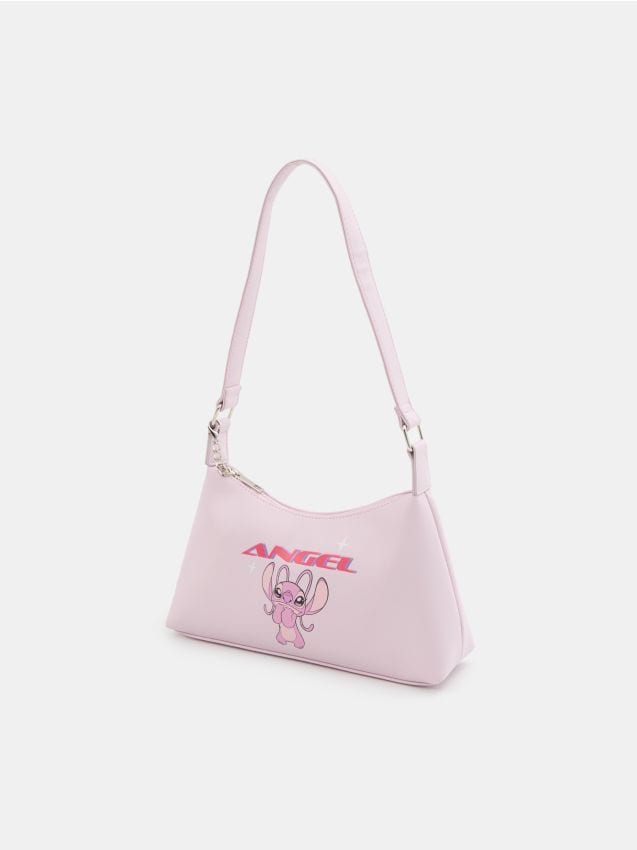 Sinsay - Geantă mică de umăr cu lanț Stitch - roz-pastel
