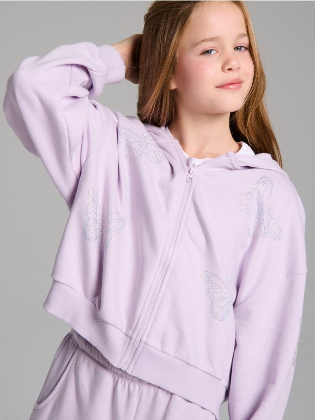 Sinsay - Mikina s kapucňou - levanduľová