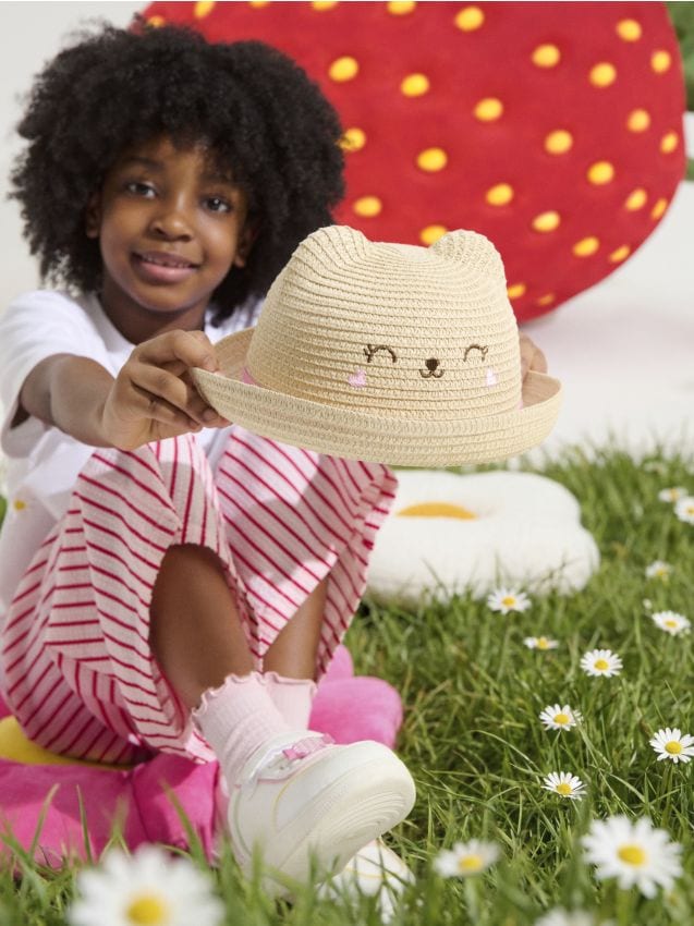 Sinsay - Pălărie țesută cu urechi 3D - bej