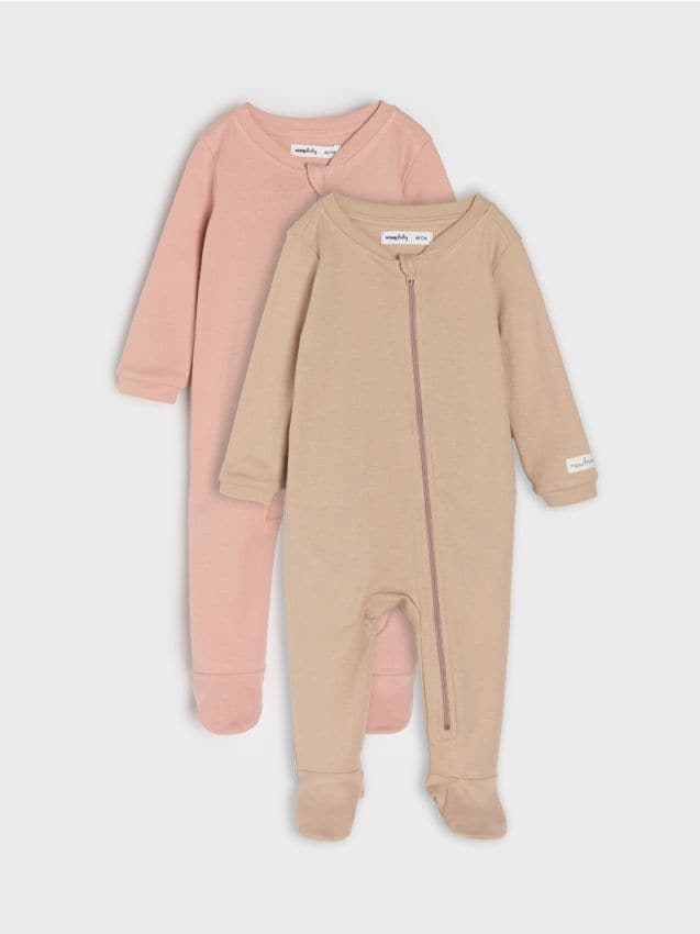 Sinsay - Súprava 2 bavlnených overalov - ružová