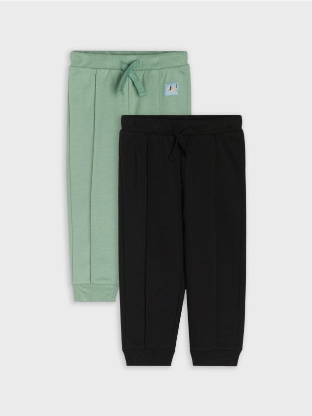 Sinsay - Súprava 2 joggerov - svetlozelená