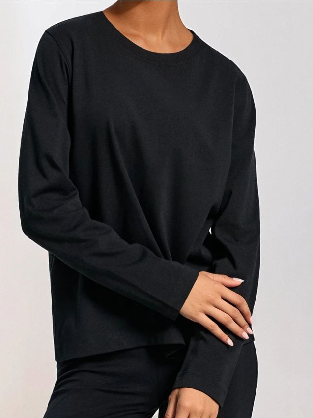 Sinsay Sinsay - Μπλούζα με μακριά μανίκια - μαυρο