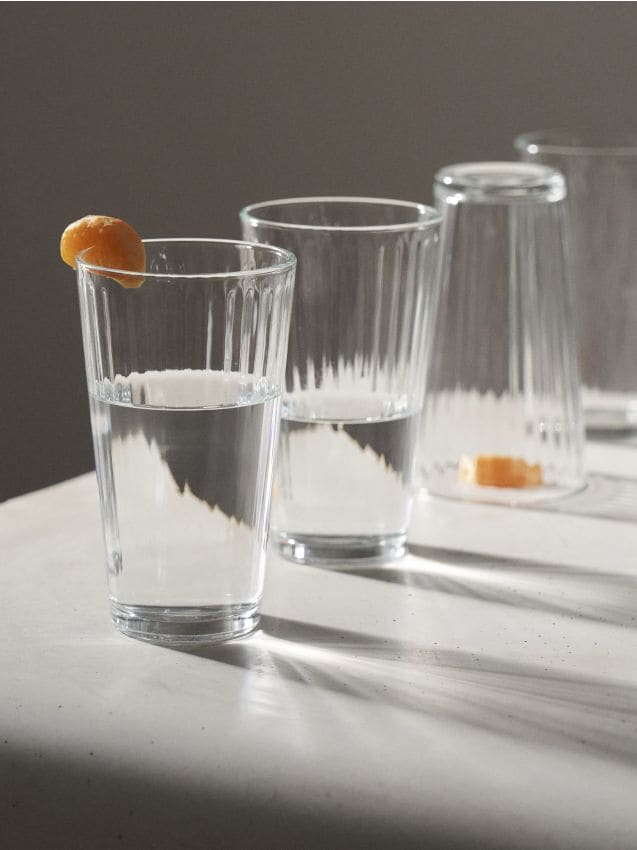 Sinsay - Pahare Striate Set de 4 - clear