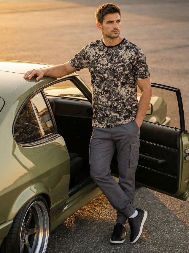 Sinsay - Tricou din bumbac cu model - nude