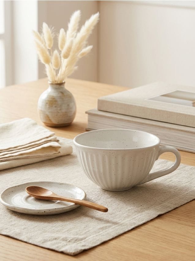 Sinsay - Cană cu model stropit - alb