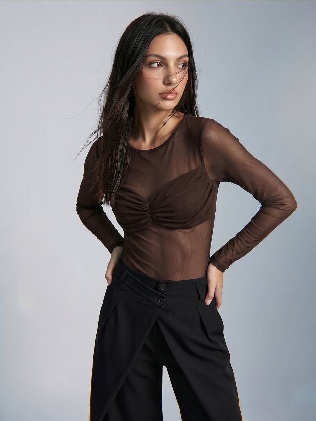 Sinsay - Mrežasti body s naborima