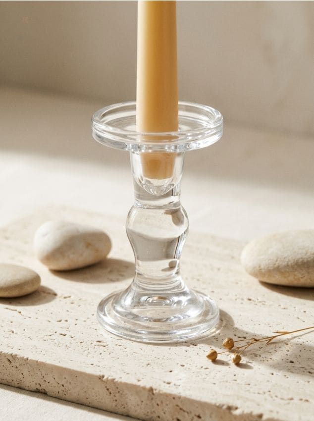 Sinsay - Suport de lumânare din sticlă - clear