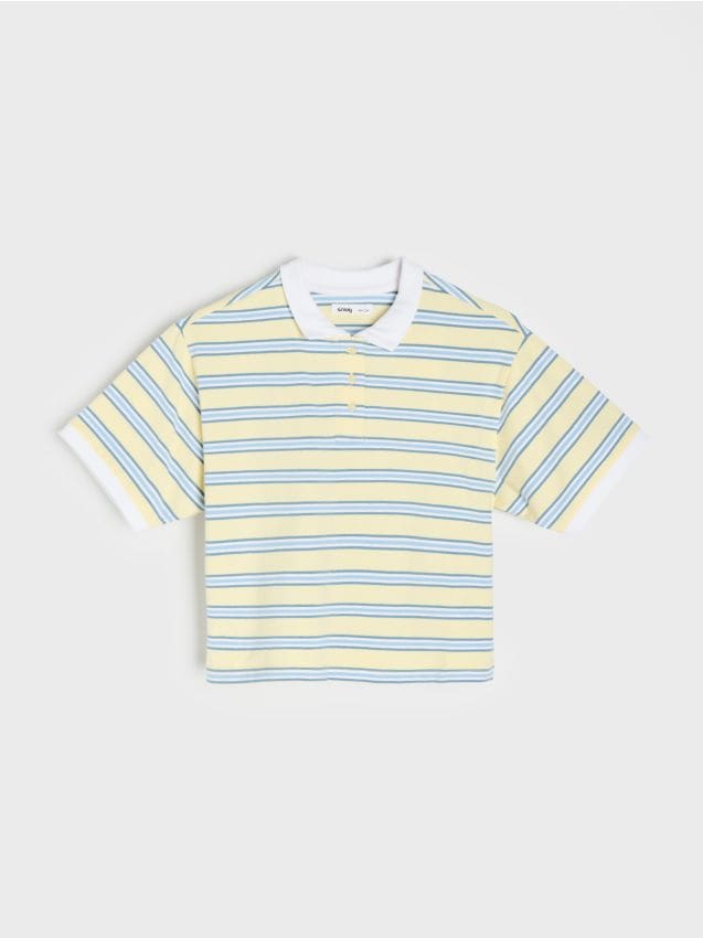 Sinsay - Tricou polo din bumbac - multicolor