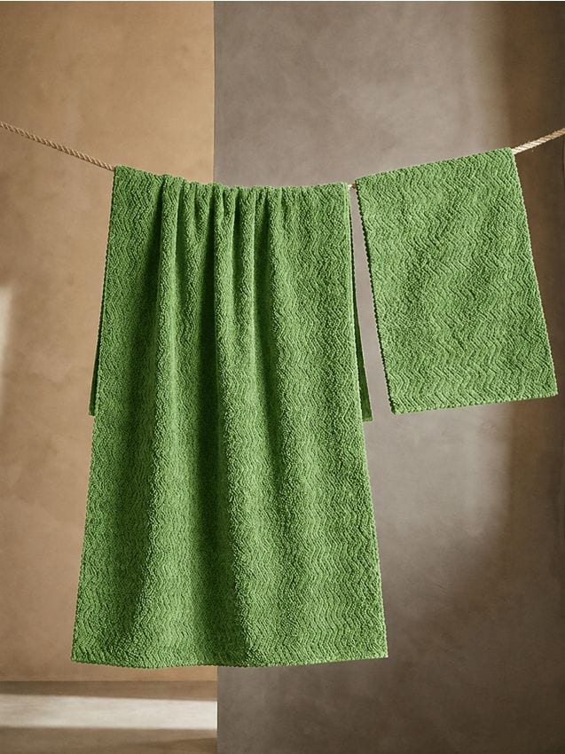 Sinsay - Set de prosoape cu model embosat 2 pack - verde