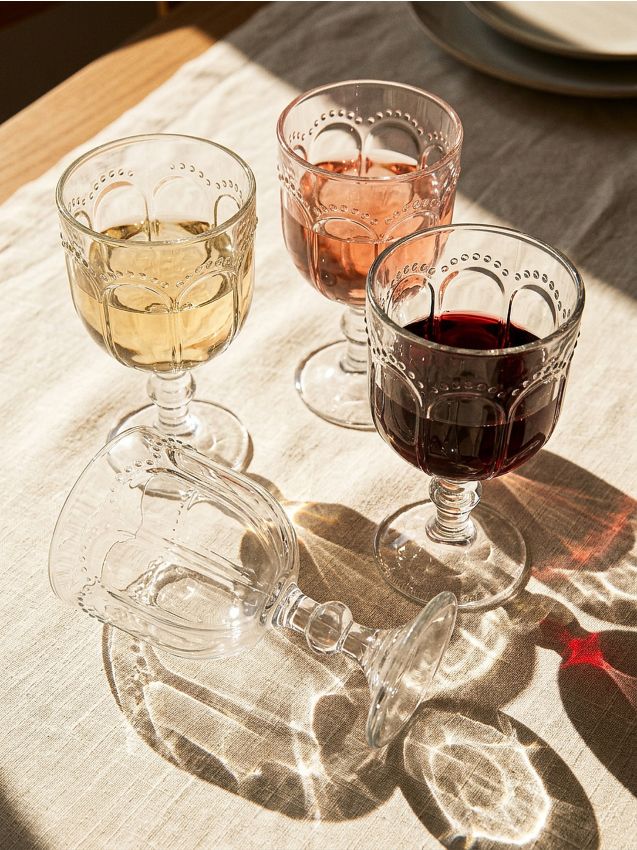 Set di bicchieri decorati 4 pack - clear