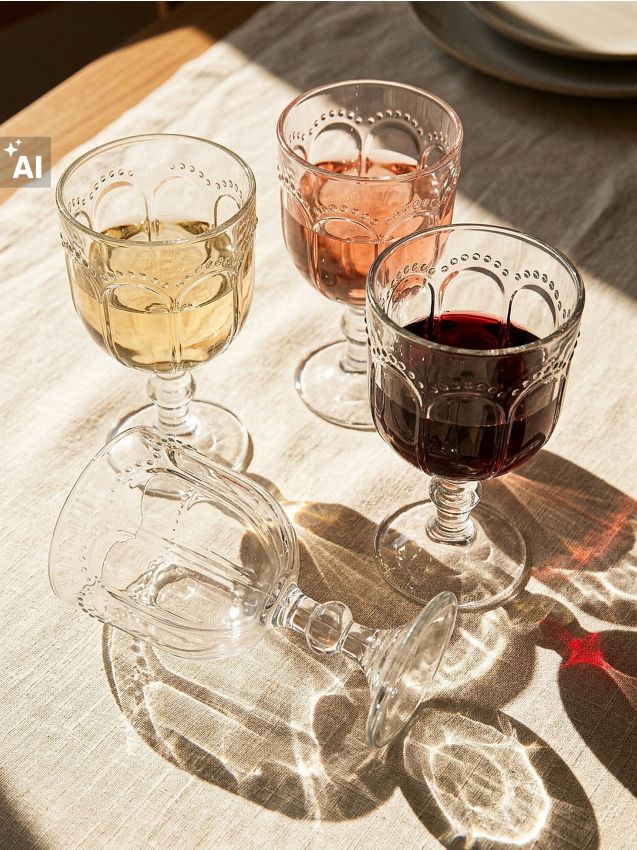 Sinsay - Set de pahare decorative 4 pack - clear