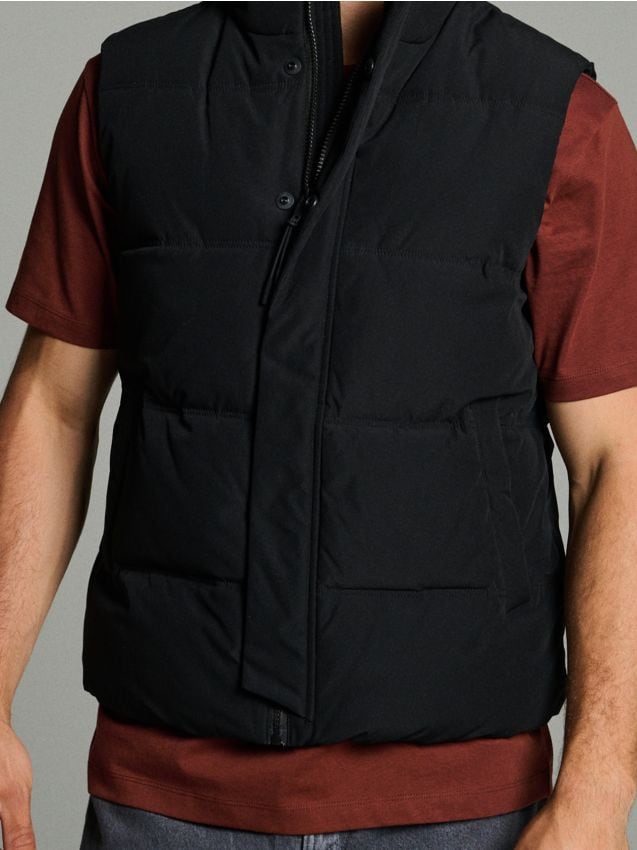Sinsay - Vestă puffer - negru