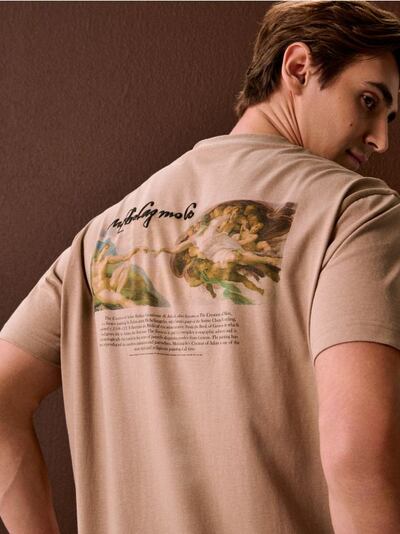 Бавовняна футболка з принтом