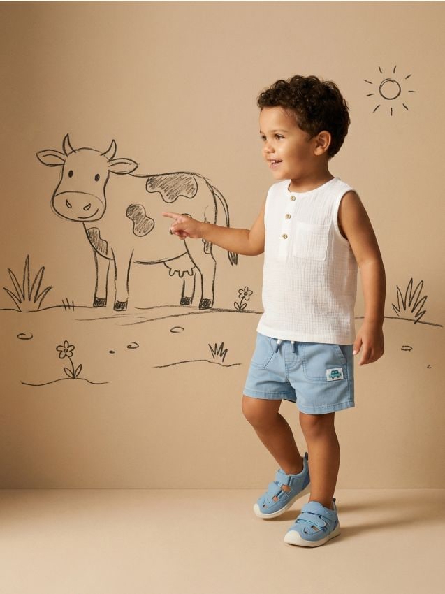 Sinsay - Szorty jeansowe - niebieski