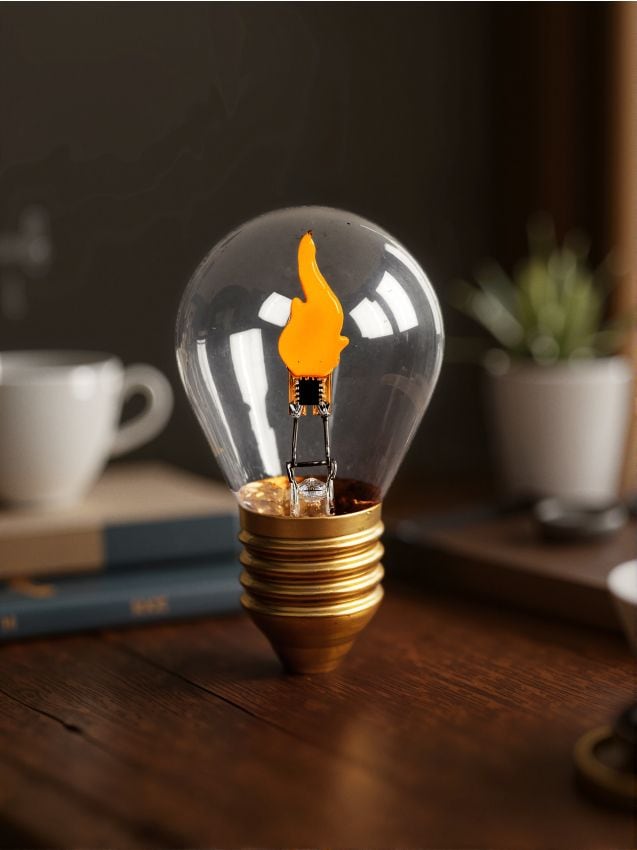 Sinsay - Lampă LED decorativă în formă de bec Edison - galben