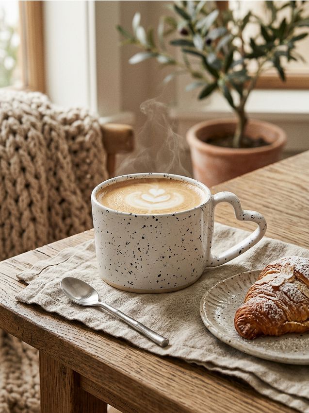 Sinsay - Cană cu mâner în formă de inimioară - alb