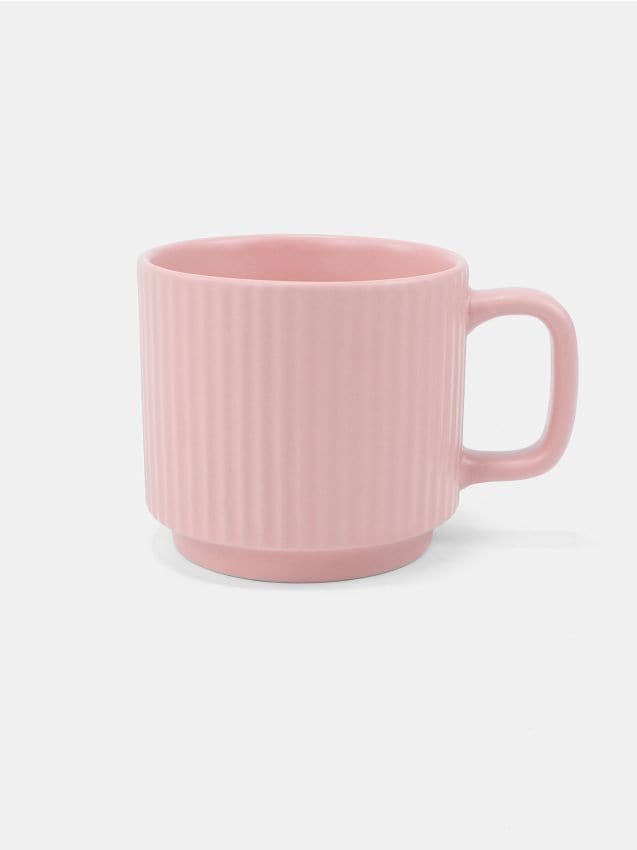 Sinsay - Cană cu model în relief - roz-pastel