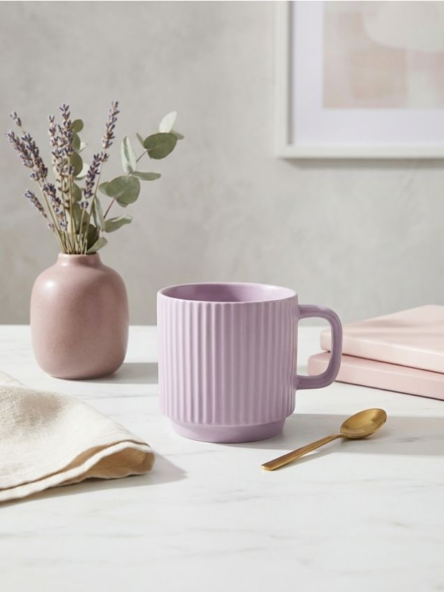 Sinsay - Cană cu model în relief - lavand