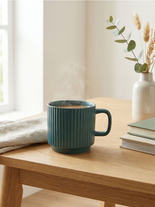 Sinsay - Cană cu model în relief - verde