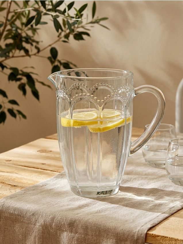 Caraffa in vetro decorata - clear
