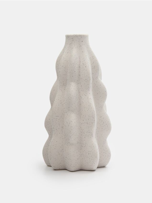 Sinsay - Nakrapiany wazon ceramiczny - biały