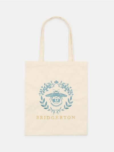 Тканинна shopper-сумка з принтом Bridgerton