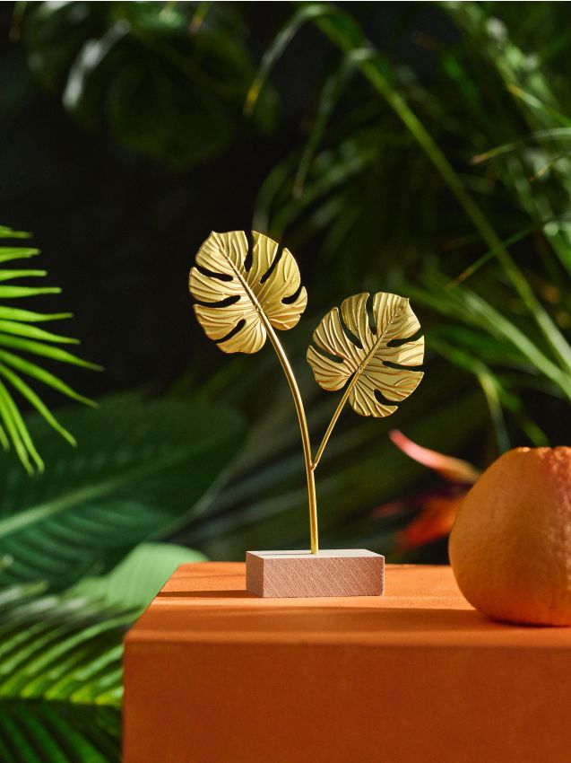 Sinsay - Decorațiune de stat în formă de monstera - auriu
