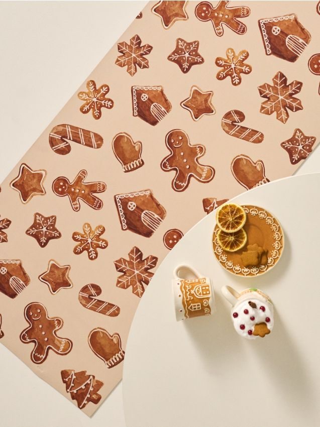 Sinsay - Vinylová podlahová podložka s potlačou medovníkov - béžová