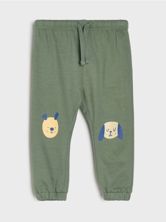 Sinsay - Pantaloni de trening tip jogger - verde-prăfuit