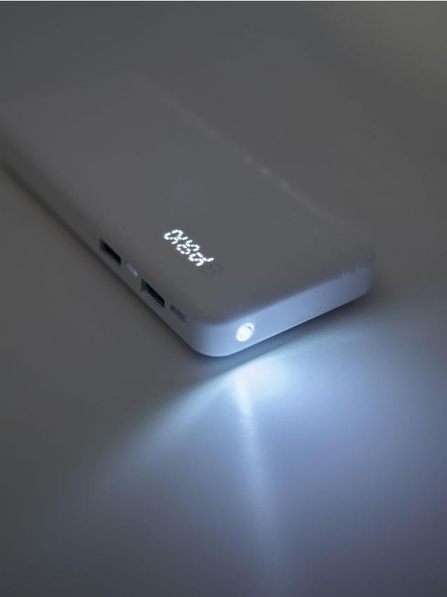 Sinsay - Power bank cu lanternă - alb