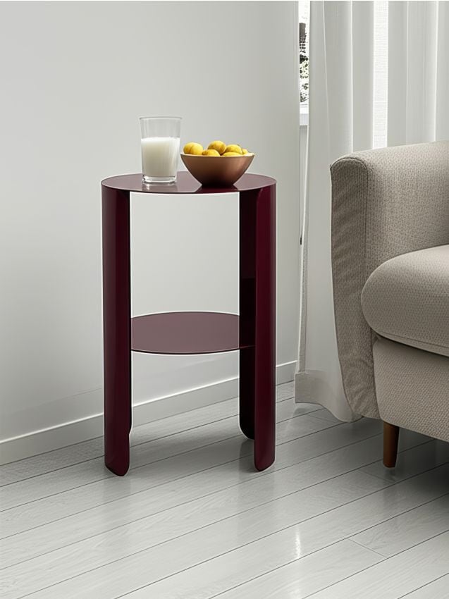 Sinsay - Kovový Stolík - bordová