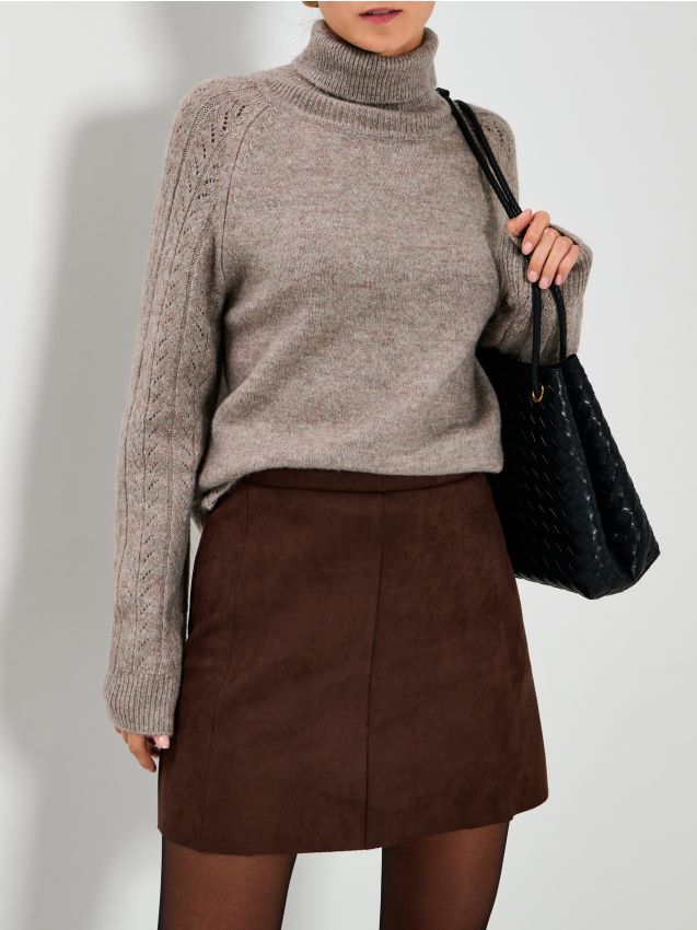 Sinsay - Maletă cu mâneci decorative - cafeniu