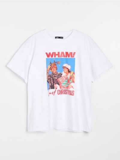 Бавовняна oversize футболка з принтом WHAM Last Christmas