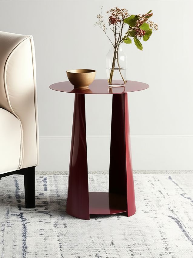 Sinsay - Kovový Stolík - bordová