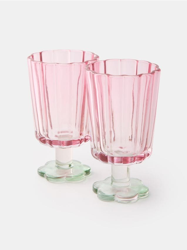 Sinsay - Pahar din sticlă colorată 2 pack - roz