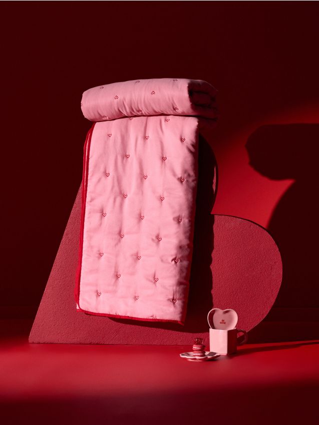 Sinsay - Cuvertură matlasată pentru pat - roz-pastel