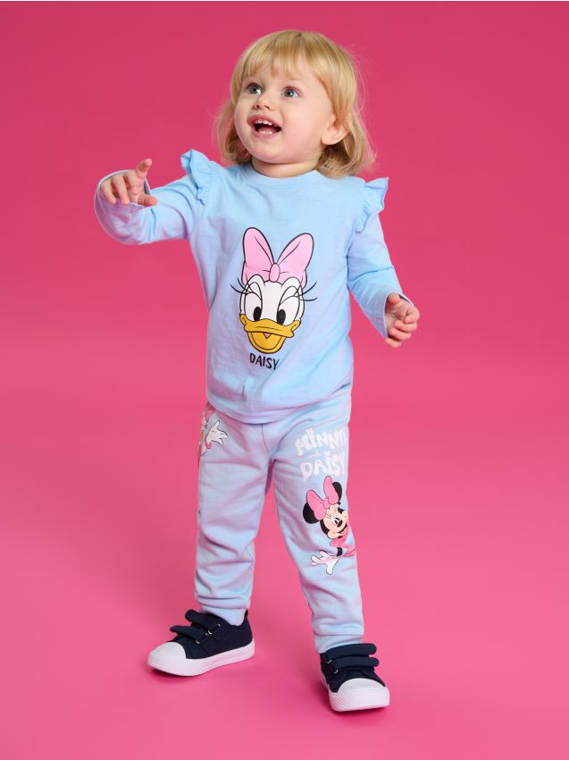 Sinsay - Pantaloni sport jogger Minnie and Daisy - albastru
