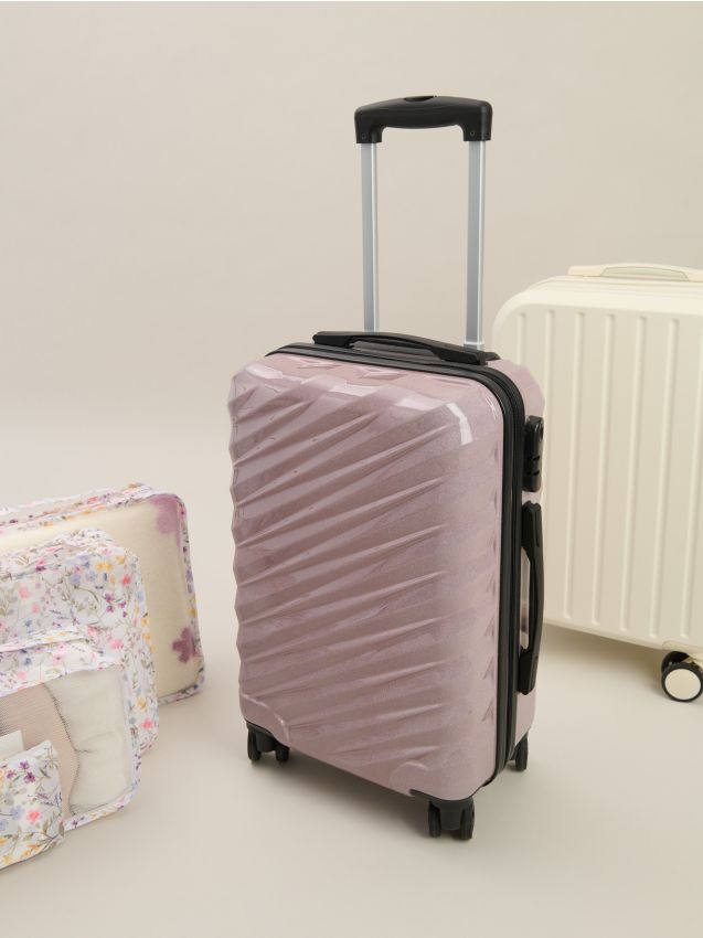 Sinsay - Valiză cu sclipici - roz-pastel