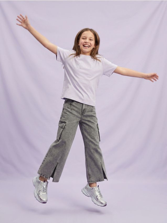 Sinsay - Tricou din bumbac - lavand