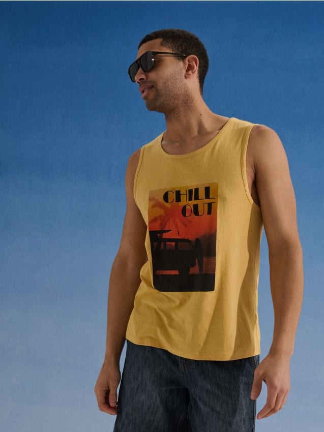 Sinsay - Tricou din bumbac cu imprimeu de vacanță - altele