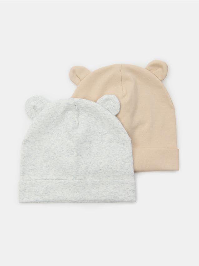 Sinsay - 2 pachete de căciuli cu elemente 3D - multicolor