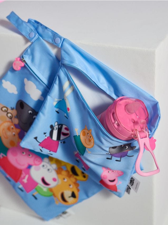 Sinsay - Set de organizatoare textile cu fermoar 2 pack Peppa Pig - albastru