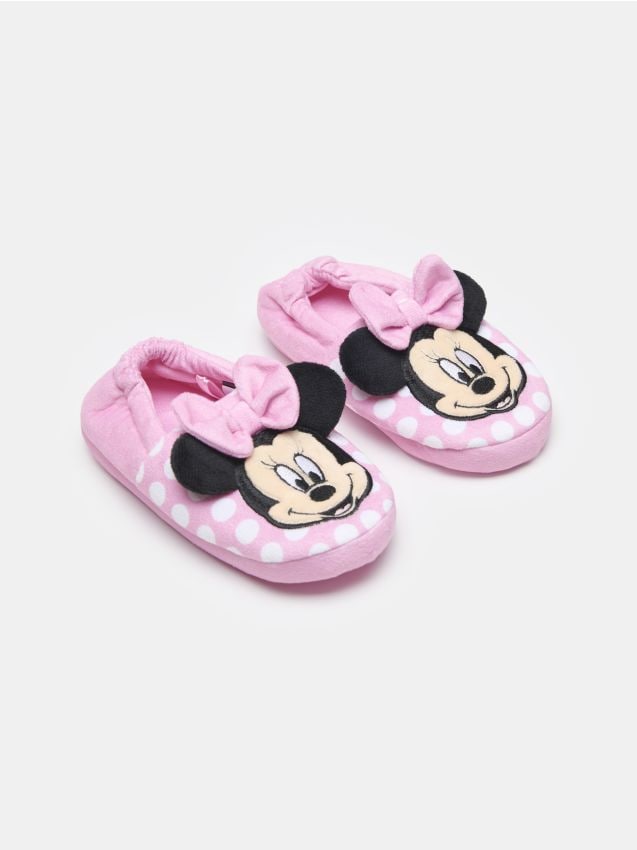 Sinsay - Plišane papuče s mašnom i 3D ušima Minnie Mouse