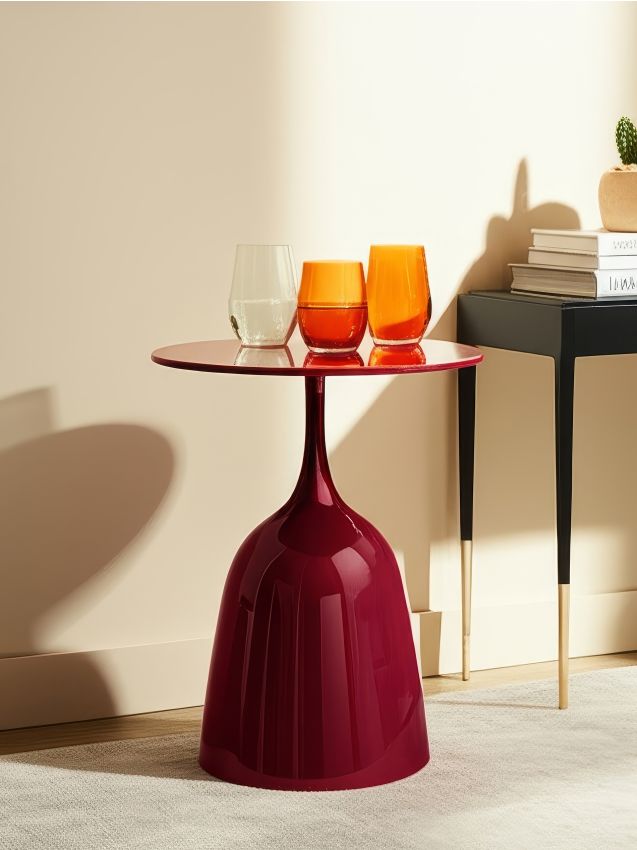 Sinsay - Kovový Stolík - bordová