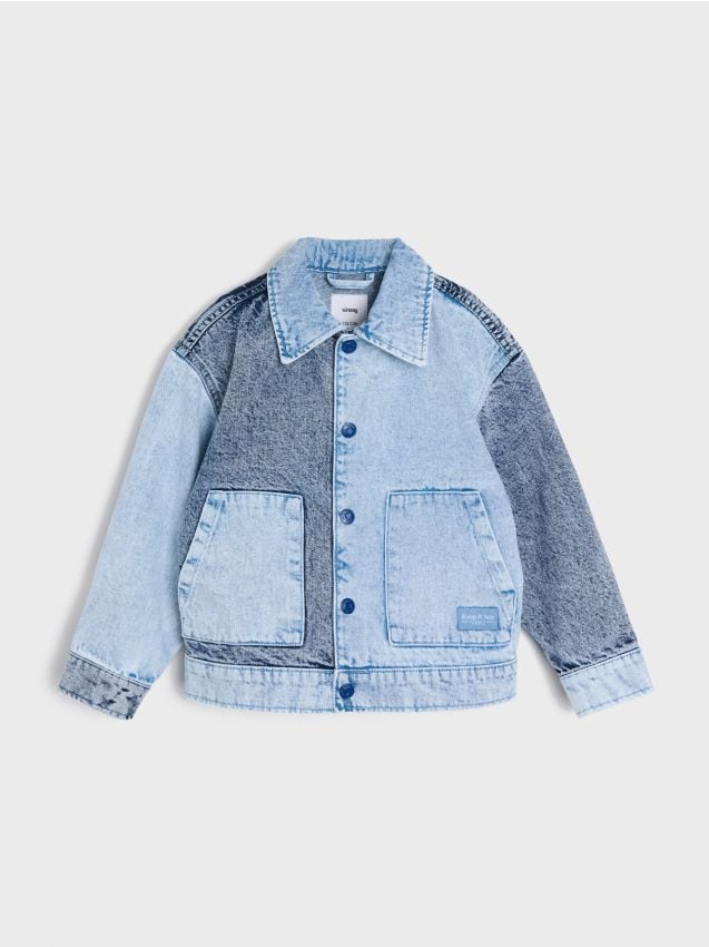 Sinsay - Jachetă din denim cu efect spălat - multicolor