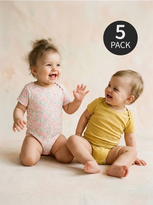 Sinsay - Body din bumbac 5 pack - alb