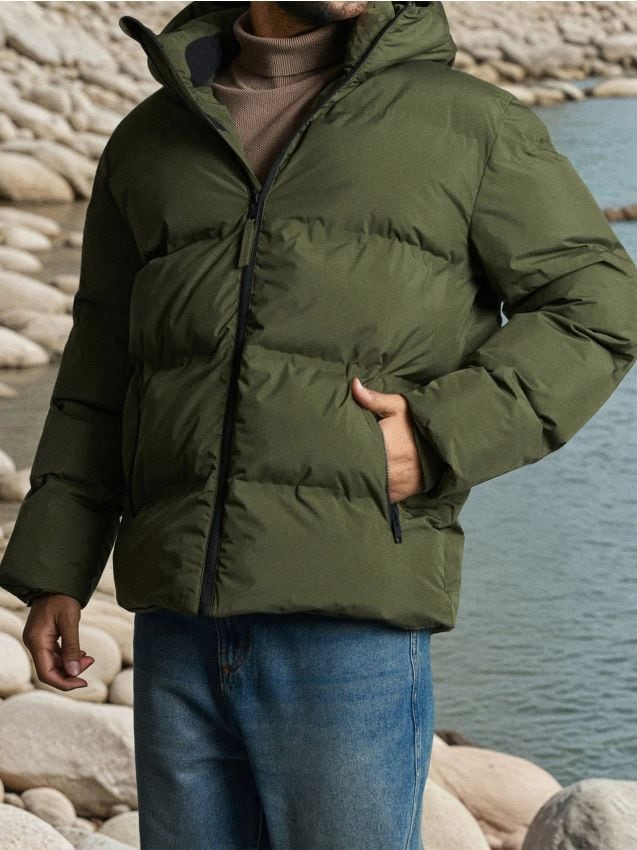 Sinsay - Puffer bunda - khaki