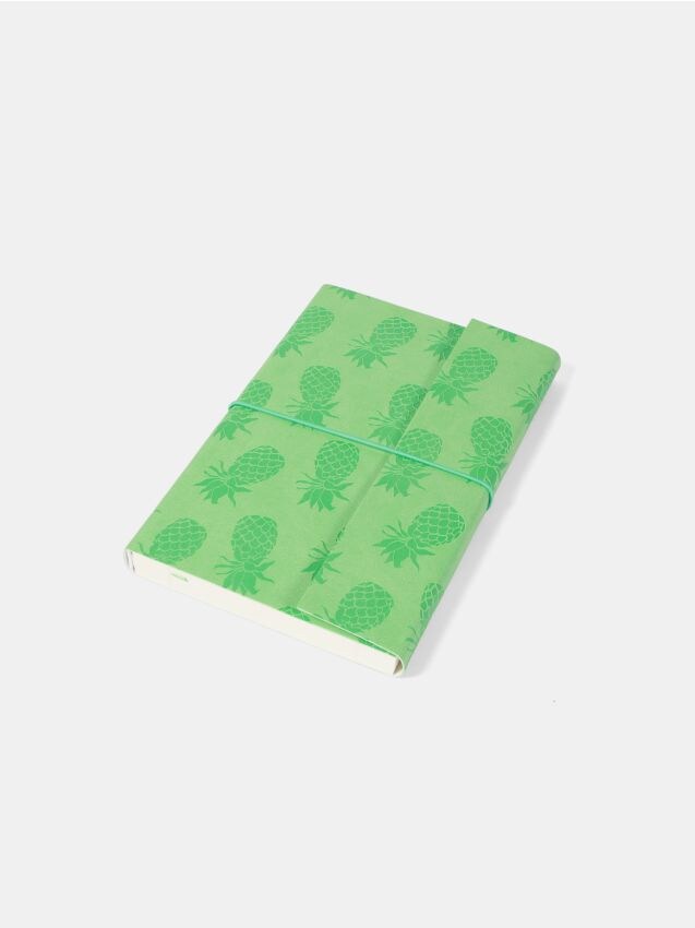 Sinsay - Notes na gumkę z motywem kwiatów - fioletowy