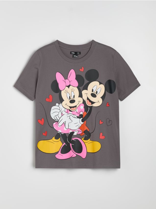 Sinsay - Tricou din bumbac cu imprimeu Disney - gri-închis